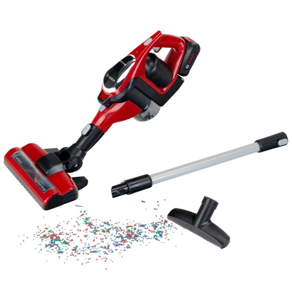 Вертикална играчка прахосмукачка, Bosch, Червена