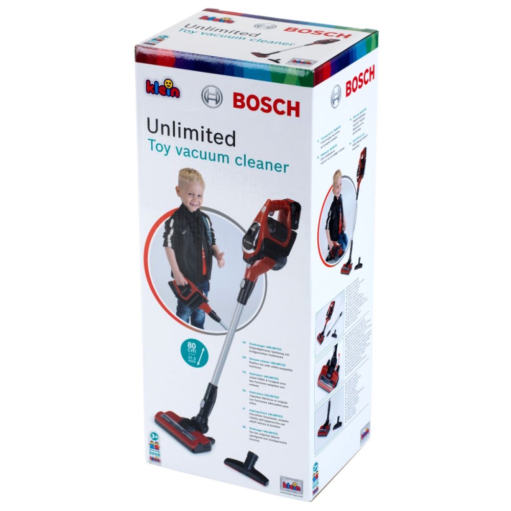 Вертикална играчка прахосмукачка, Bosch, Червена