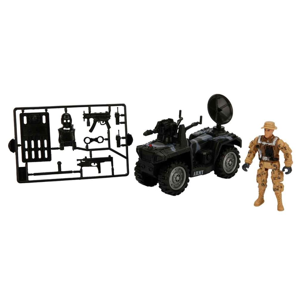 Комплект военен автомобил с фигурка, Hero Combat