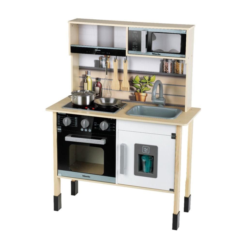 Комплект дървенa детска кухня със светлини, звуци и аксесоари, Miele, Midi 2