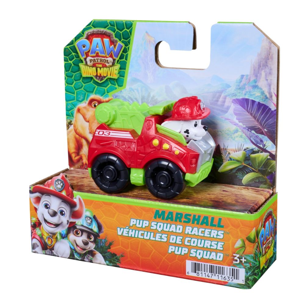 Мини превозно средство с фигурка, Paw Patrol the Dino Movie, Pup Squad Racers, Marshall, 20157135