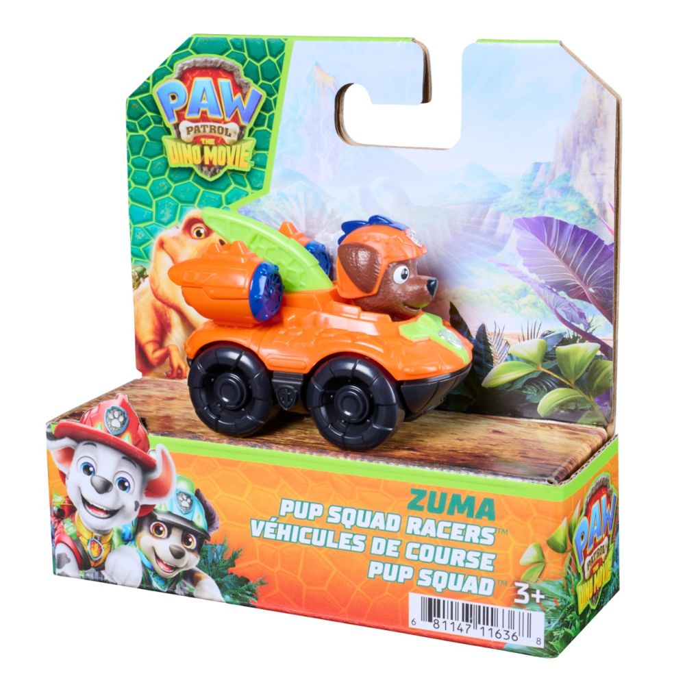 Мини превозно средство с фигурка, Paw Patrol the Dino Movie, Pup Squad Racers, Zuma, 20157136