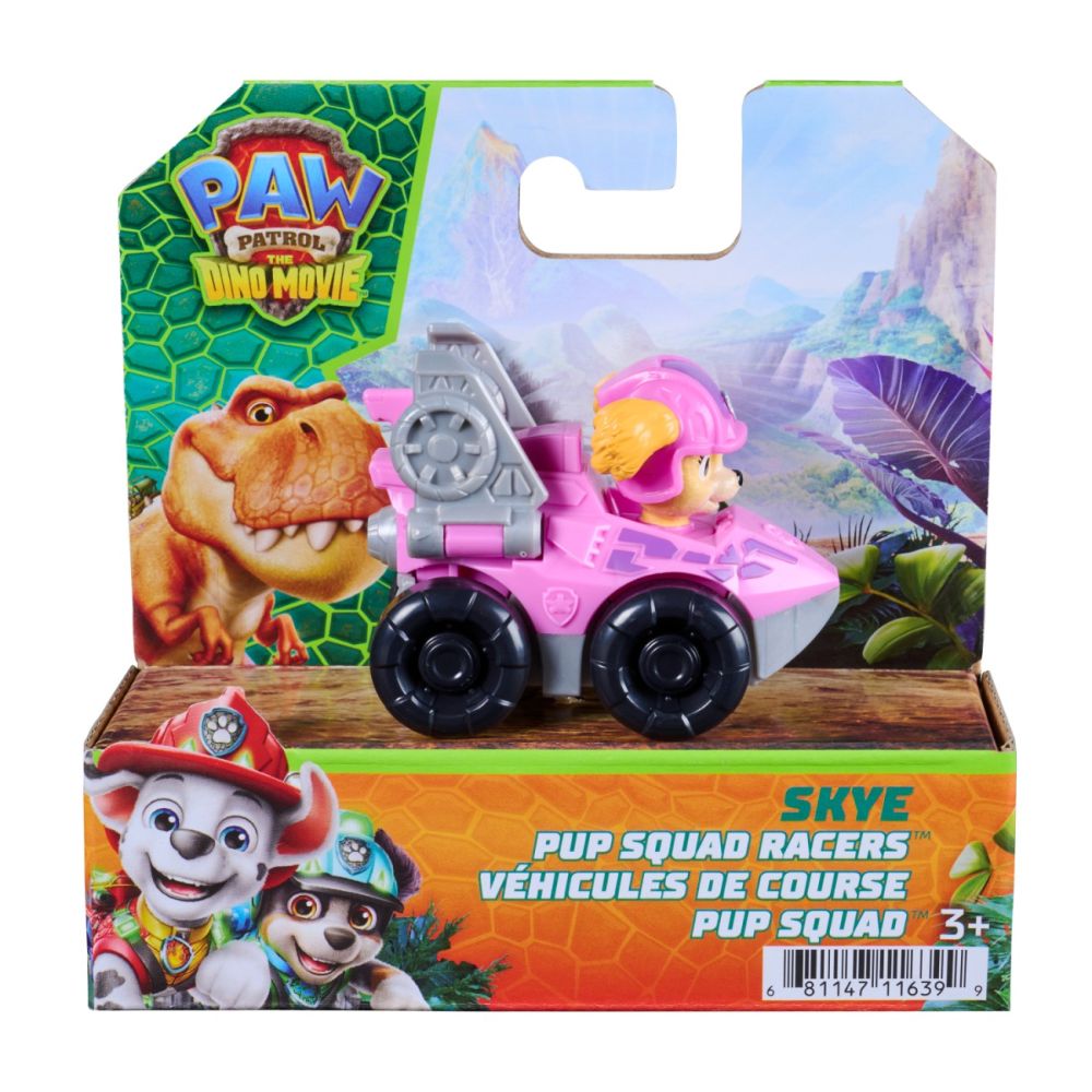 Мини превозно средство с фигурка, Paw Patrol the Dino Movie, Pup Squad Racers, Skye, 20157139