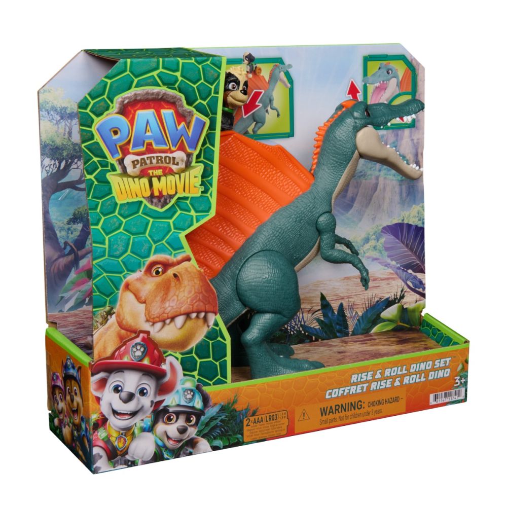 Комплект за игра с динозавър и фигурка, Paw Patrol, Rise and Roll Dino, 6076188