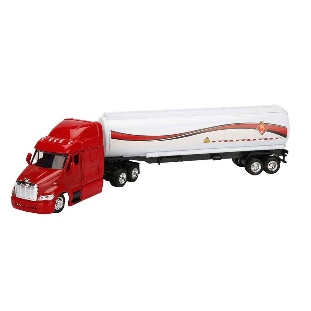 Метален камион с резервоар, New Ray, Peterbilt 387, 1:43