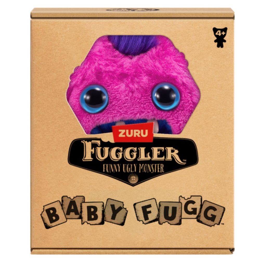 Плюшена играчка, Fuggler, Baby Fuggs, Greedy Grinner, Розова, S4, 9 см