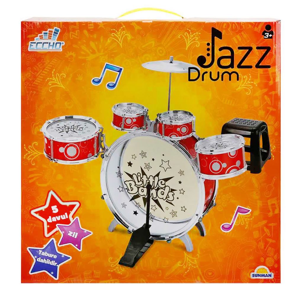 Комплект барабани Jazz, Eccho, Червени