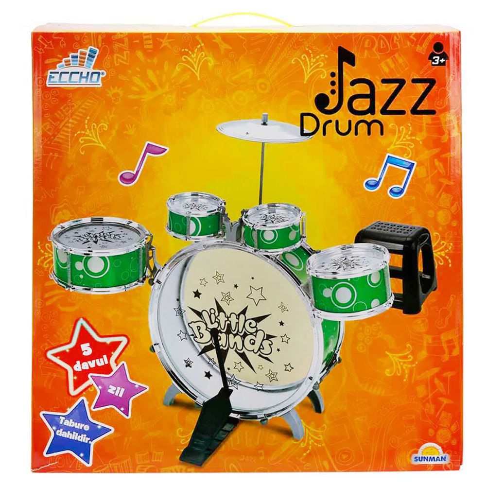 Комплект барабани Jazz, Eccho, Зелени