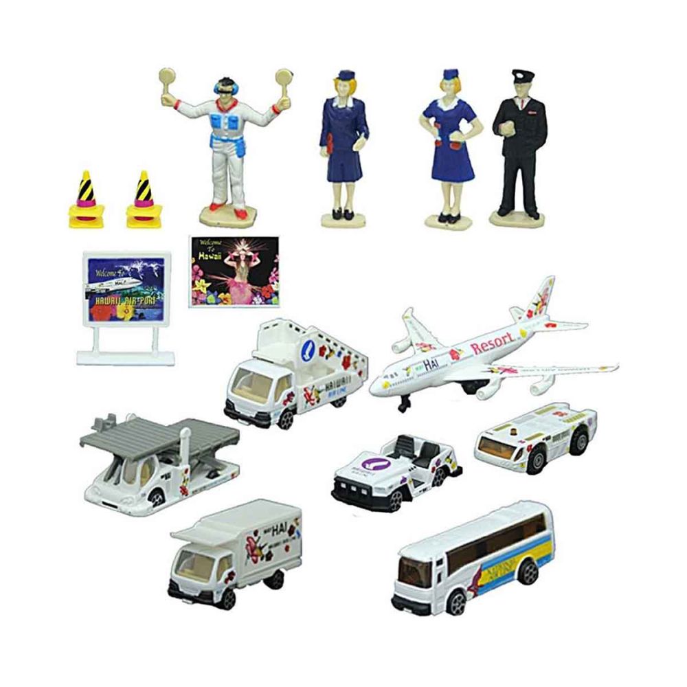 Комплект за игра с превозни средства и аксесоари, Maxx Wheels, Летище, 19 части