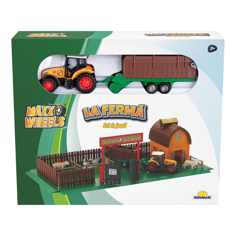 Комплект за игра с трактор Ферма, Maxx Wheels