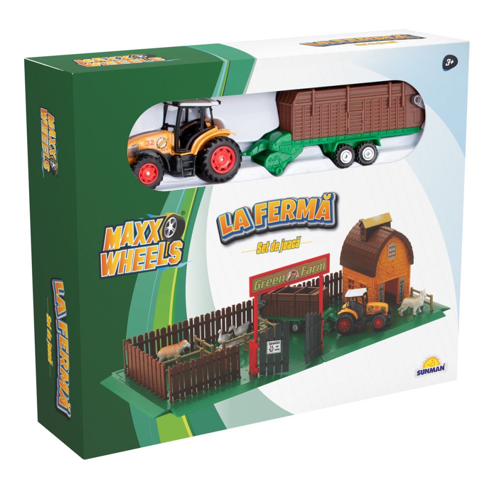 Комплект за игра с трактор Ферма, Maxx Wheels