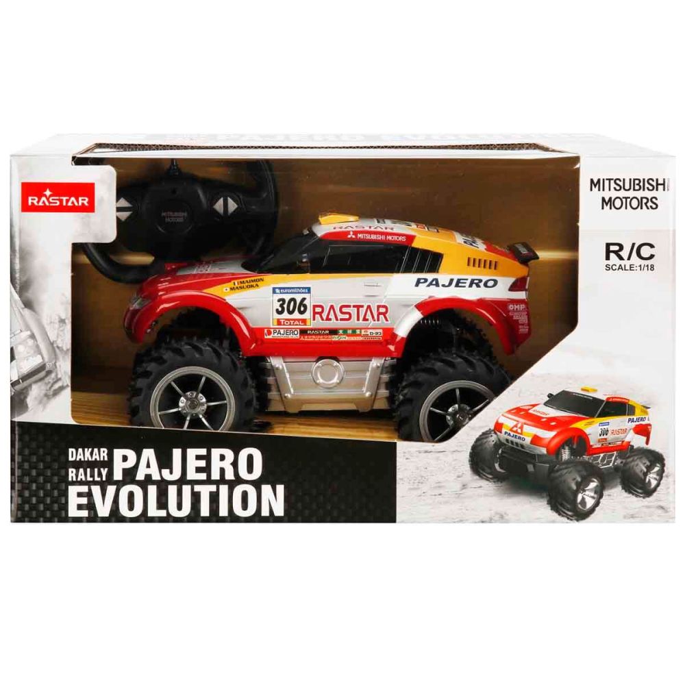 Количка с дистанционно, Rastar, Mitsubishi Pajero Evolution, 1:18