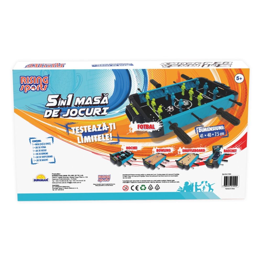 Игрална маса 5 в 1, Rising Sports