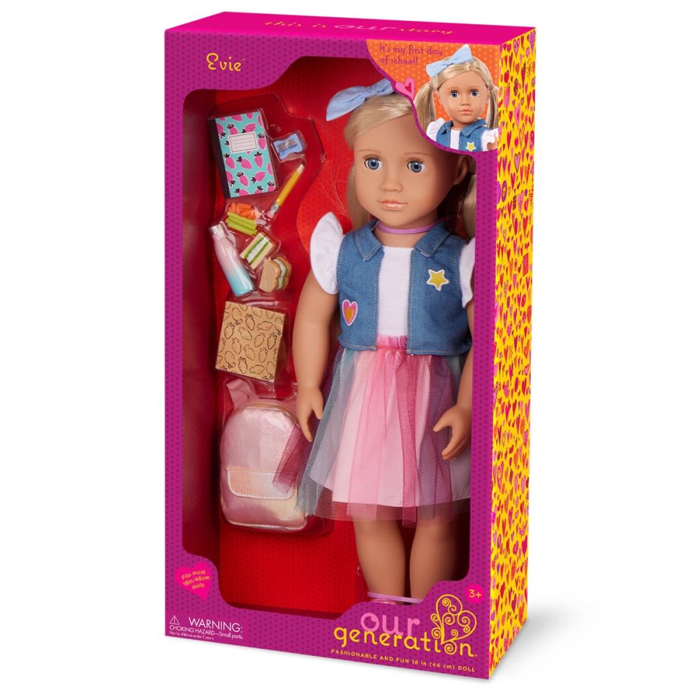 Кукла Еви по време на първия учебен ден, Our Generation, 46 см