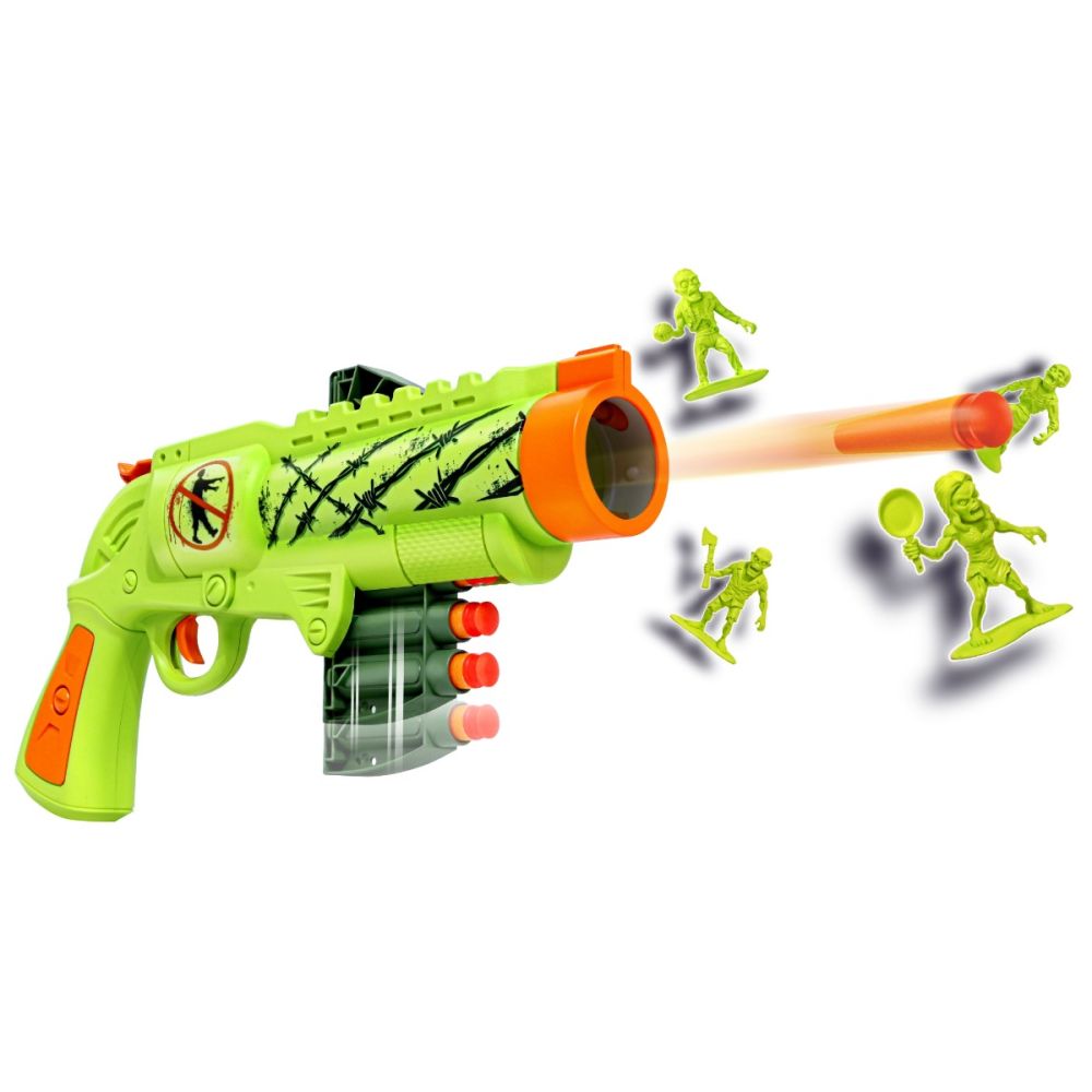 Пистолет с 9 дунапренени снаряда, Lanard Toys, Zombie Hunter