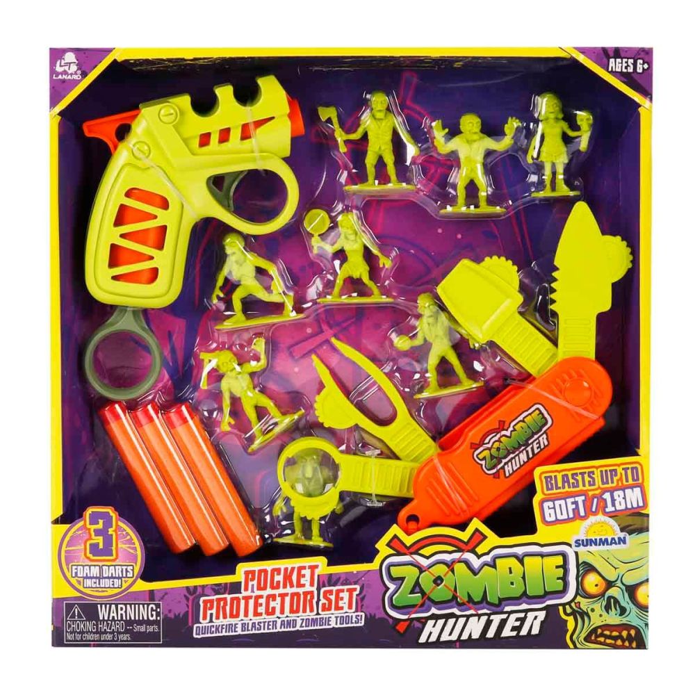 Комплект играчки оръжия, Lanard Toys, Pocket Protector Zombie Hunter