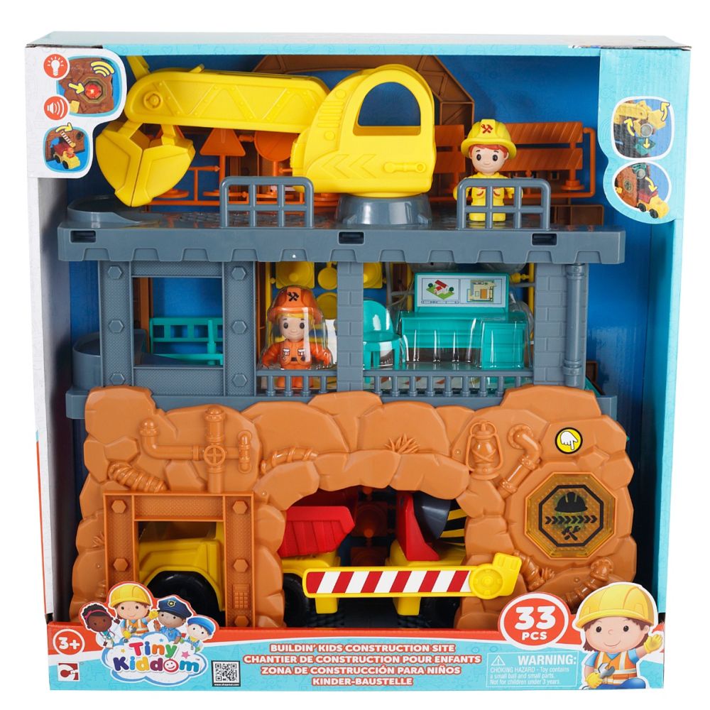 Комплект за игра, Tiny Kiddom, Строителна площадка, 33 части