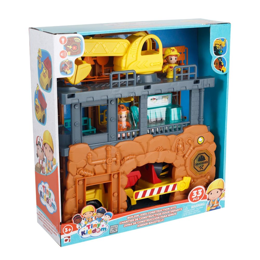 Комплект за игра, Tiny Kiddom, Строителна площадка, 33 части