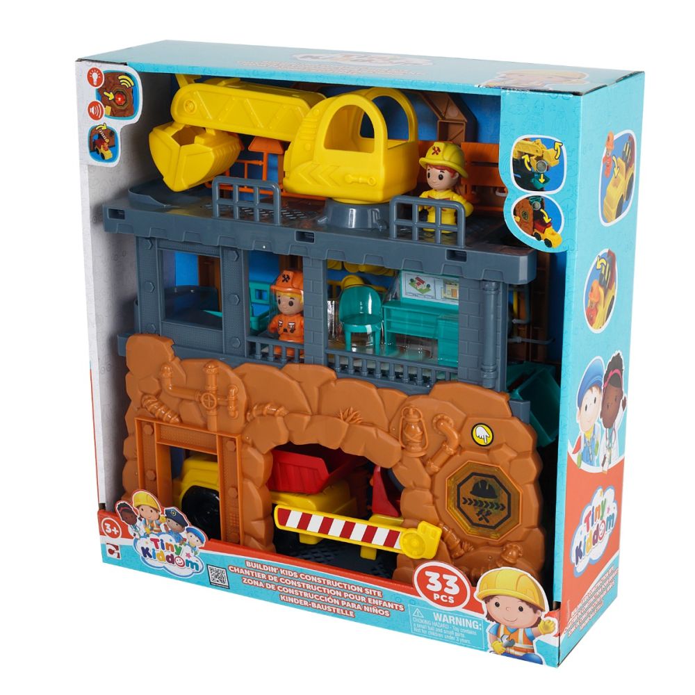 Комплект за игра, Tiny Kiddom, Строителна площадка, 33 части
