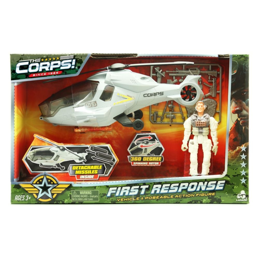 Комплект хеликоптер с фигурка, The Corps Universe, Lanard Toys