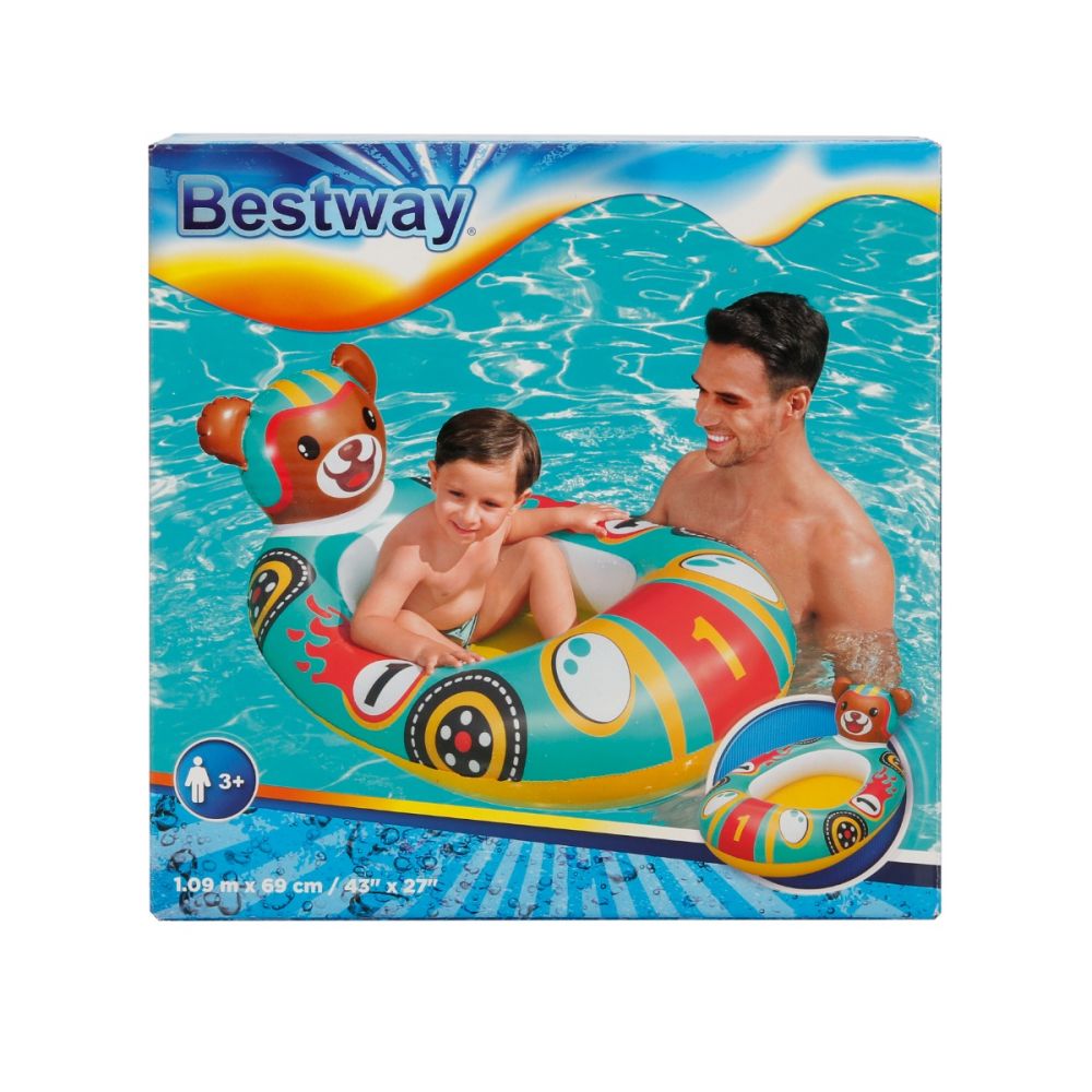 Надуваема лодка, Bestway, Мече, 117 х 116 см