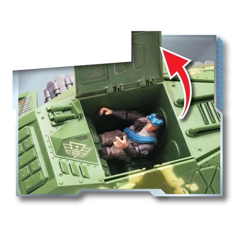 Комплект за игра с боен танк и 2 фигурки, Lanard Toys, The Corps Universe