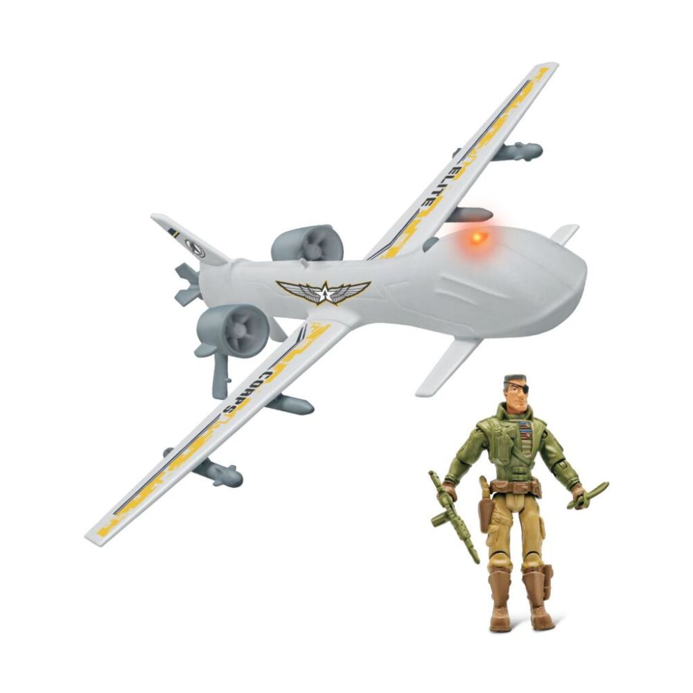 Боен самолет и фигурка, Lanard Toys, The Corps Universe, Elite Corps