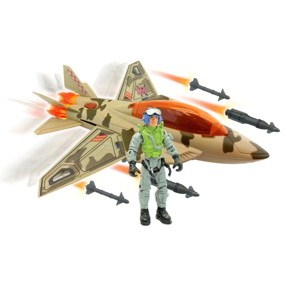 Военен боен самолет с фигурка, Lanard Toys, The Corps Universe