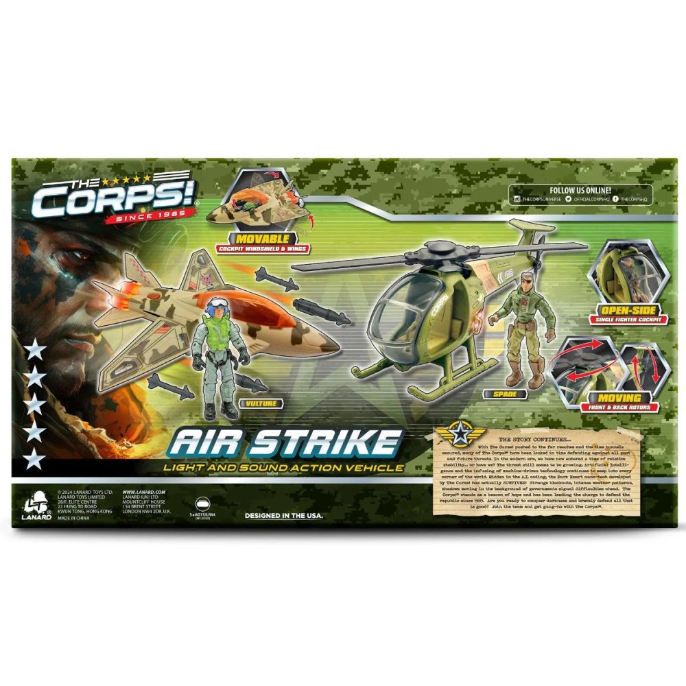 Военен боен самолет с фигурка, Lanard Toys, The Corps Universe