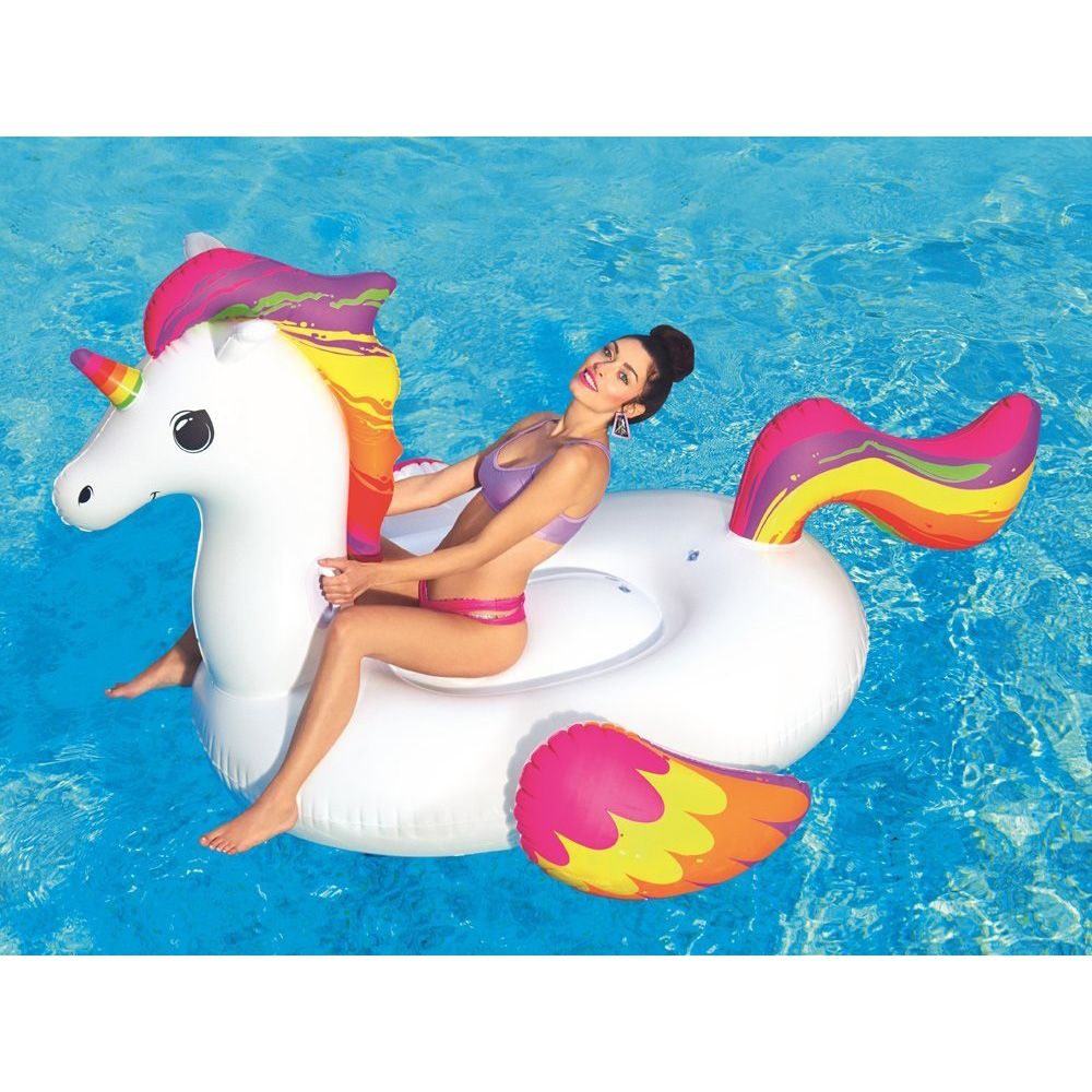Надуваем еднорог Ride-On, Bestway, 224 x 164 см