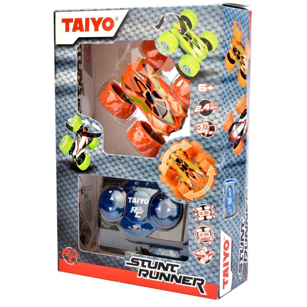 Количка с дистанционно управление, Taiyo, Stunt Runner 360, Оранжева