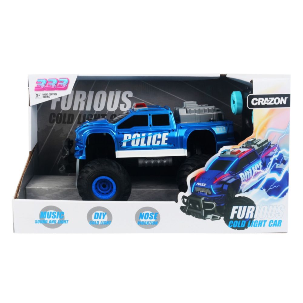 Офроуд количка с дистанционно, Crazon, 1:14, Police