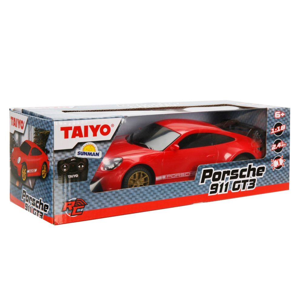 Количка с дистанционно, Taiyo, Porsche 911 GT3, Червена