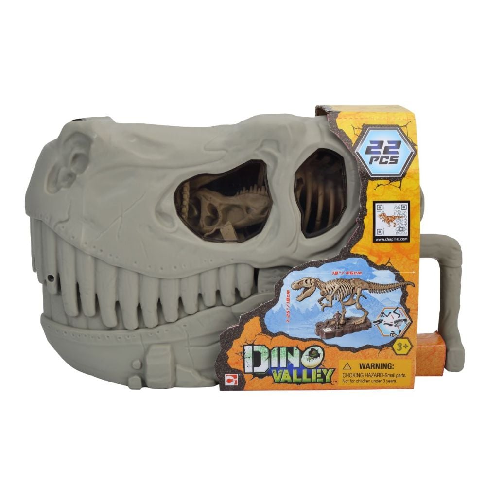 Строителен комплект скелет на динозавър, Dino Valley, T Rex, 22 части