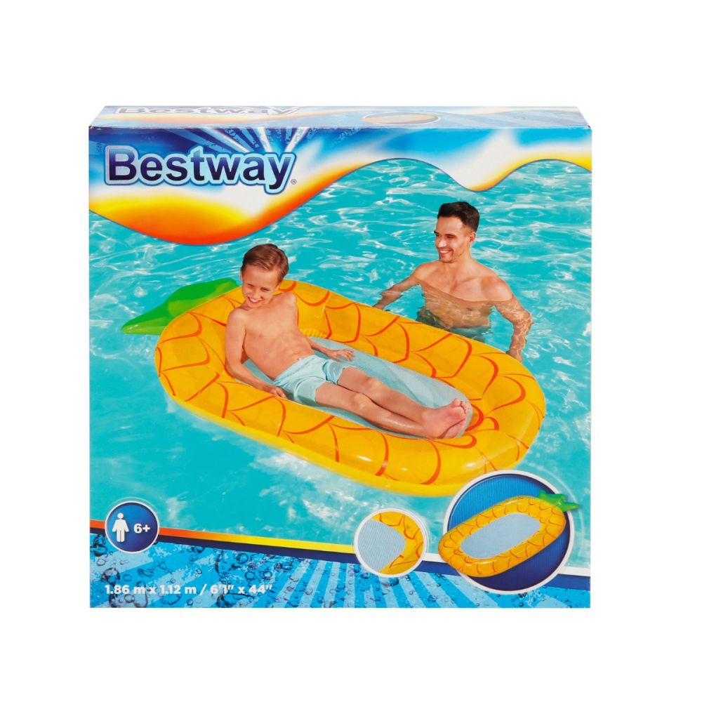 Надуваем дюшек Bestway, Ананас, 178 х 103 см