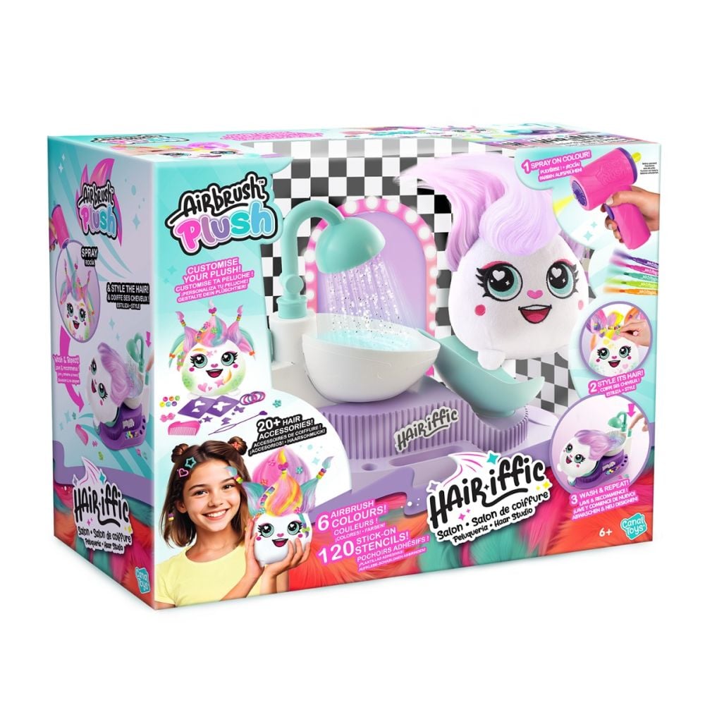 Плюшена играчка за оцветяване, Airbrush Plush, Hair iffic Salon