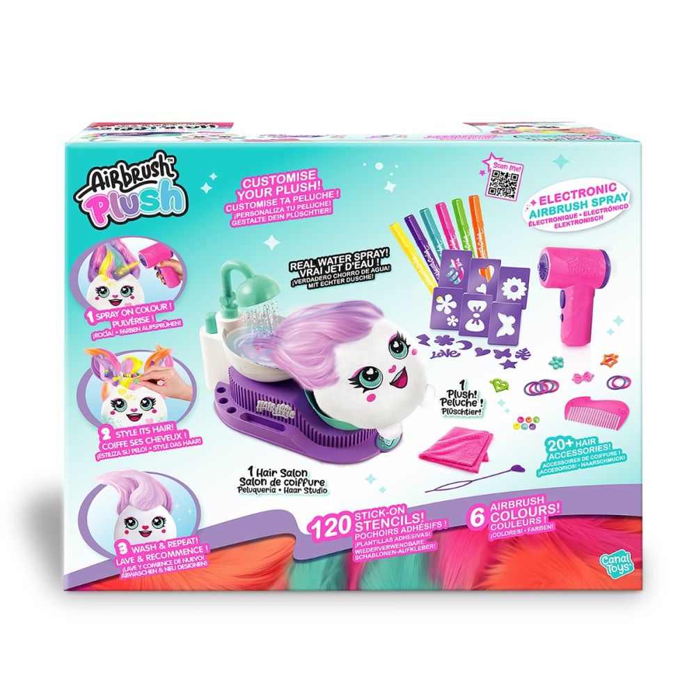 Плюшена играчка за оцветяване, Airbrush Plush, Hair iffic Salon