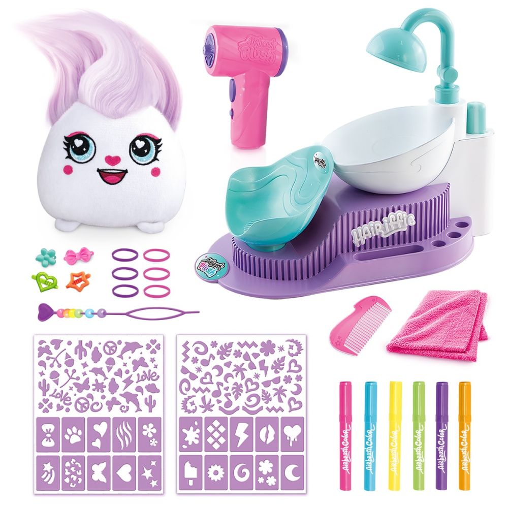 Плюшена играчка за оцветяване, Airbrush Plush, Hair iffic Salon