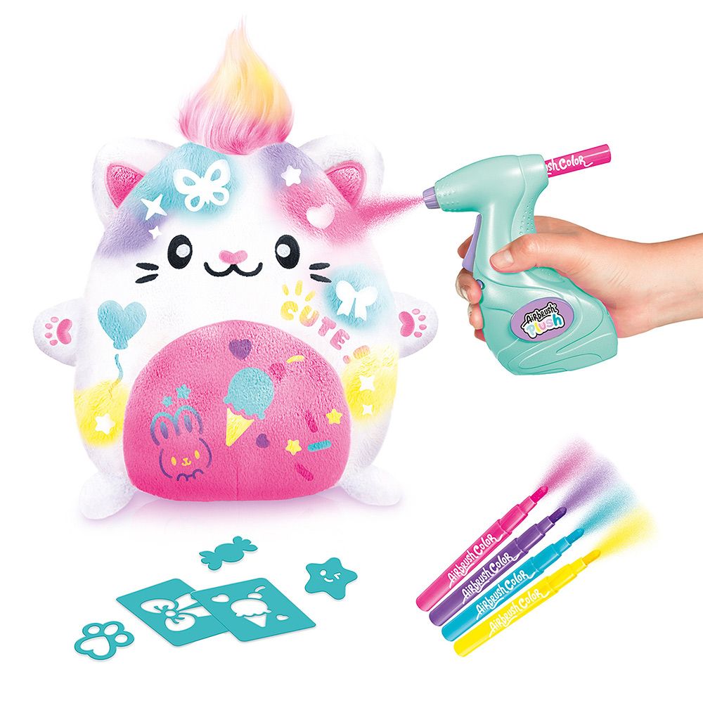 Плюшена играчка за оцветяване, Airbrush Plush, Kawaii Kitty