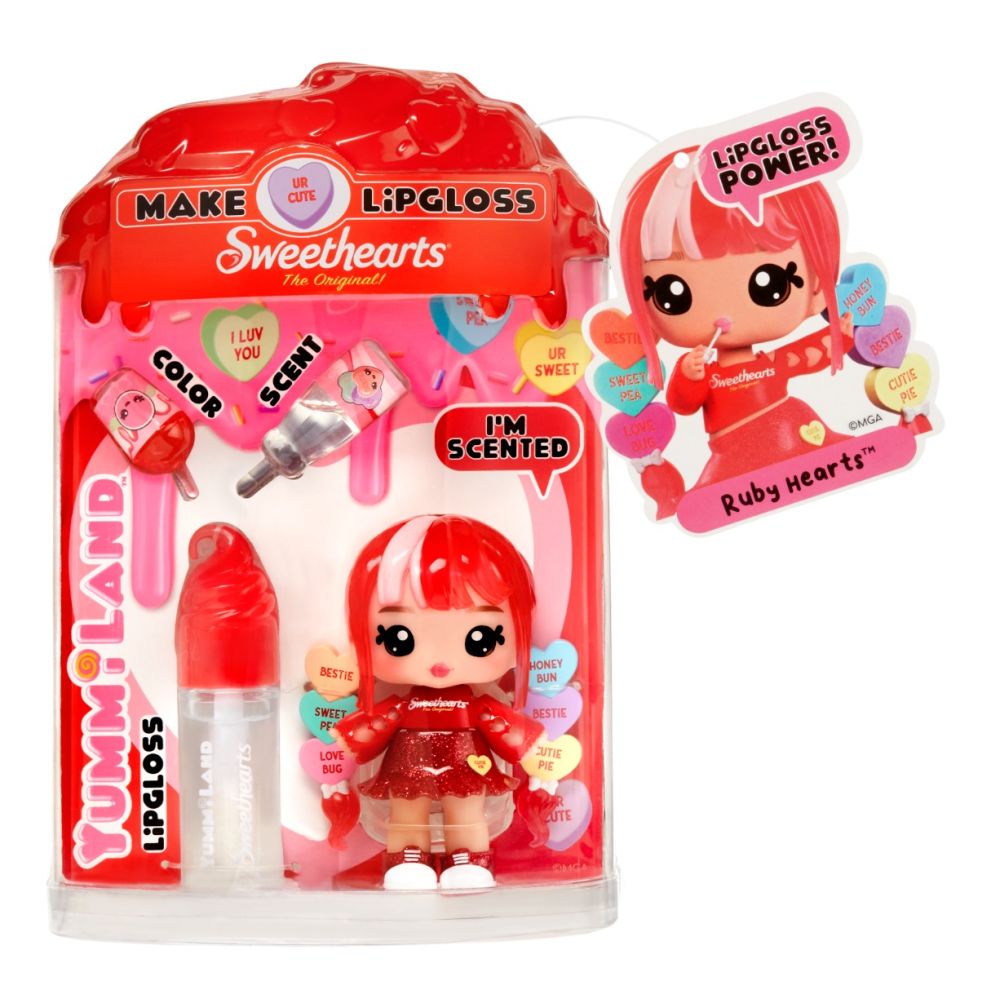 Кукла Yummiland, Lipgloss Doll Sweethearts, Ruby Hearts, 526438EUC