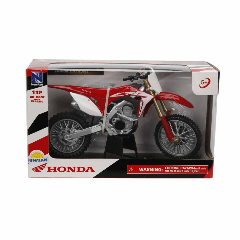 Метален мотоциклет, New Ray, Honda CRF450R 2017, 1:12
