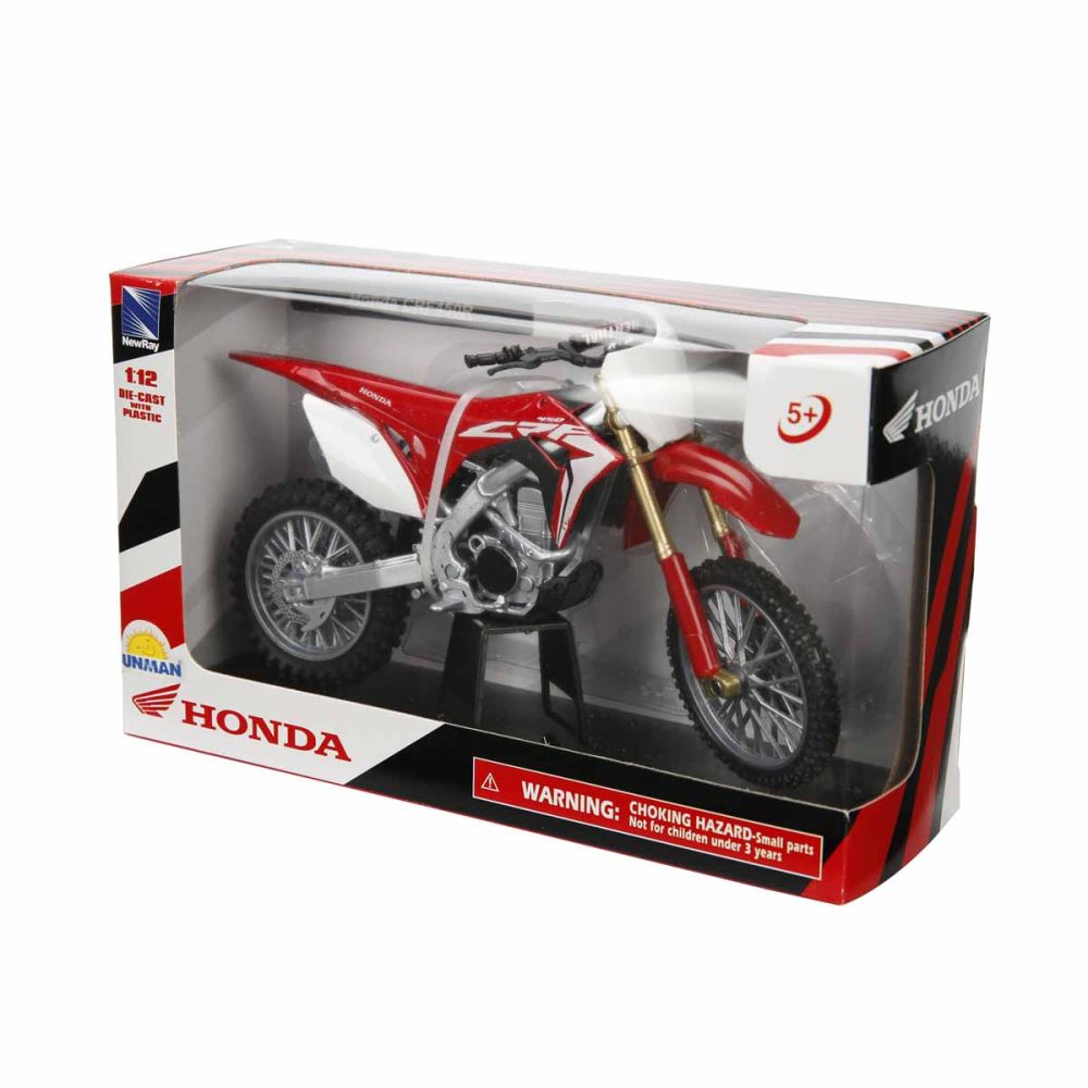 Метален мотоциклет, New Ray, Honda CRF450R 2017, 1:12