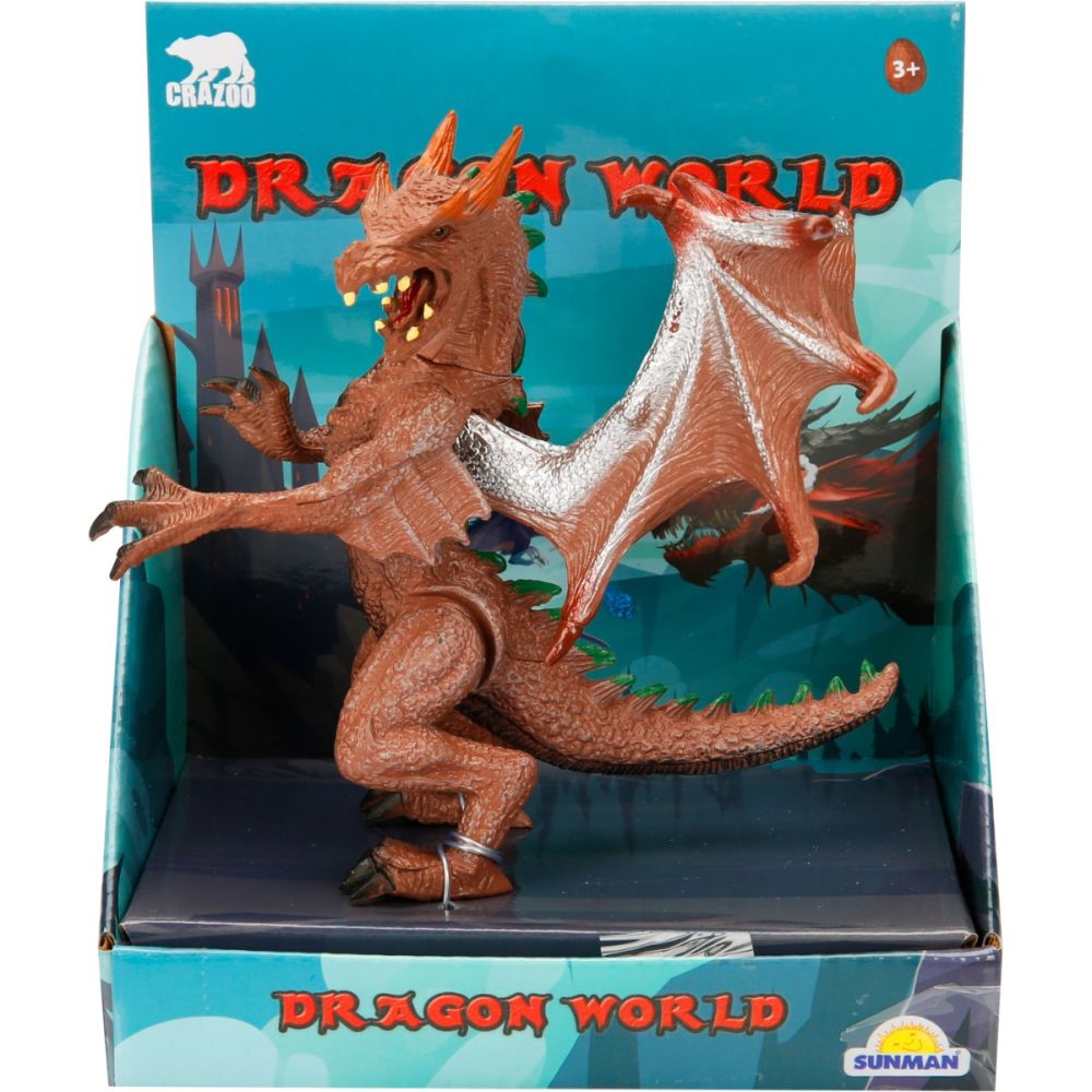 Фигурка на дракон, Crazoo, Кафяв