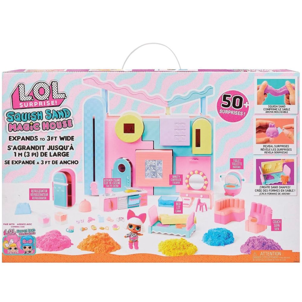Комплект за игра с кукла, LOL Surprise, Squish Sand Magic House, 593218EUC