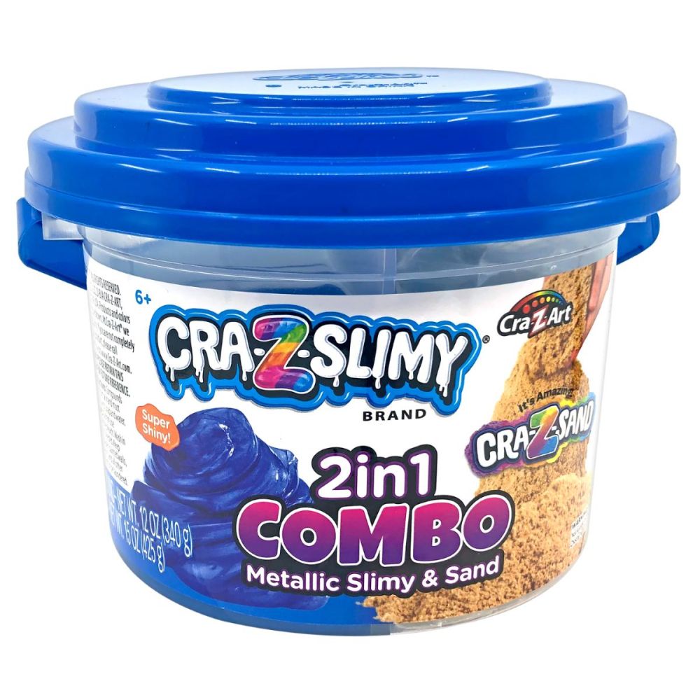 Кофичка със слайм и пясък, Cra-Z-Art, 2in1 Combo Metallic Slimy&Sand