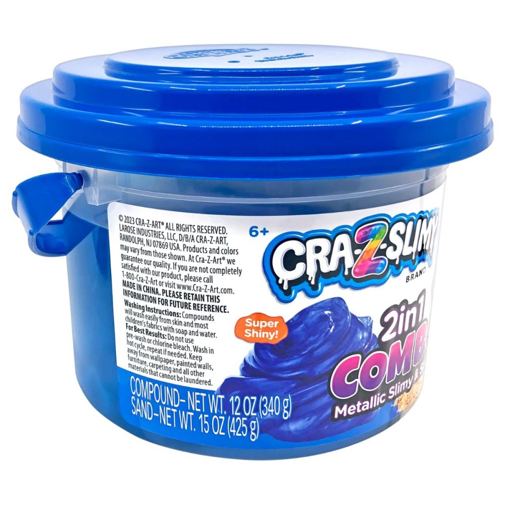 Кофичка със слайм и пясък, Cra-Z-Art, 2in1 Combo Metallic Slimy&Sand