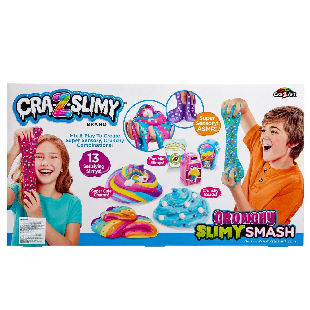 Креативен комплект със слайм, Cra-Z-Art, Crunchy Slimy Smash, 12 цвята