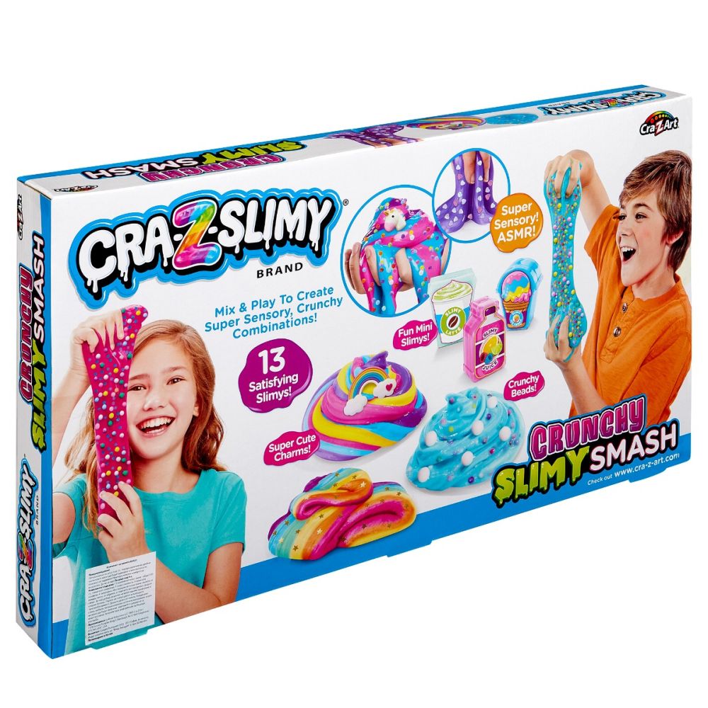 Креативен комплект със слайм, Cra-Z-Art, Crunchy Slimy Smash, 12 цвята