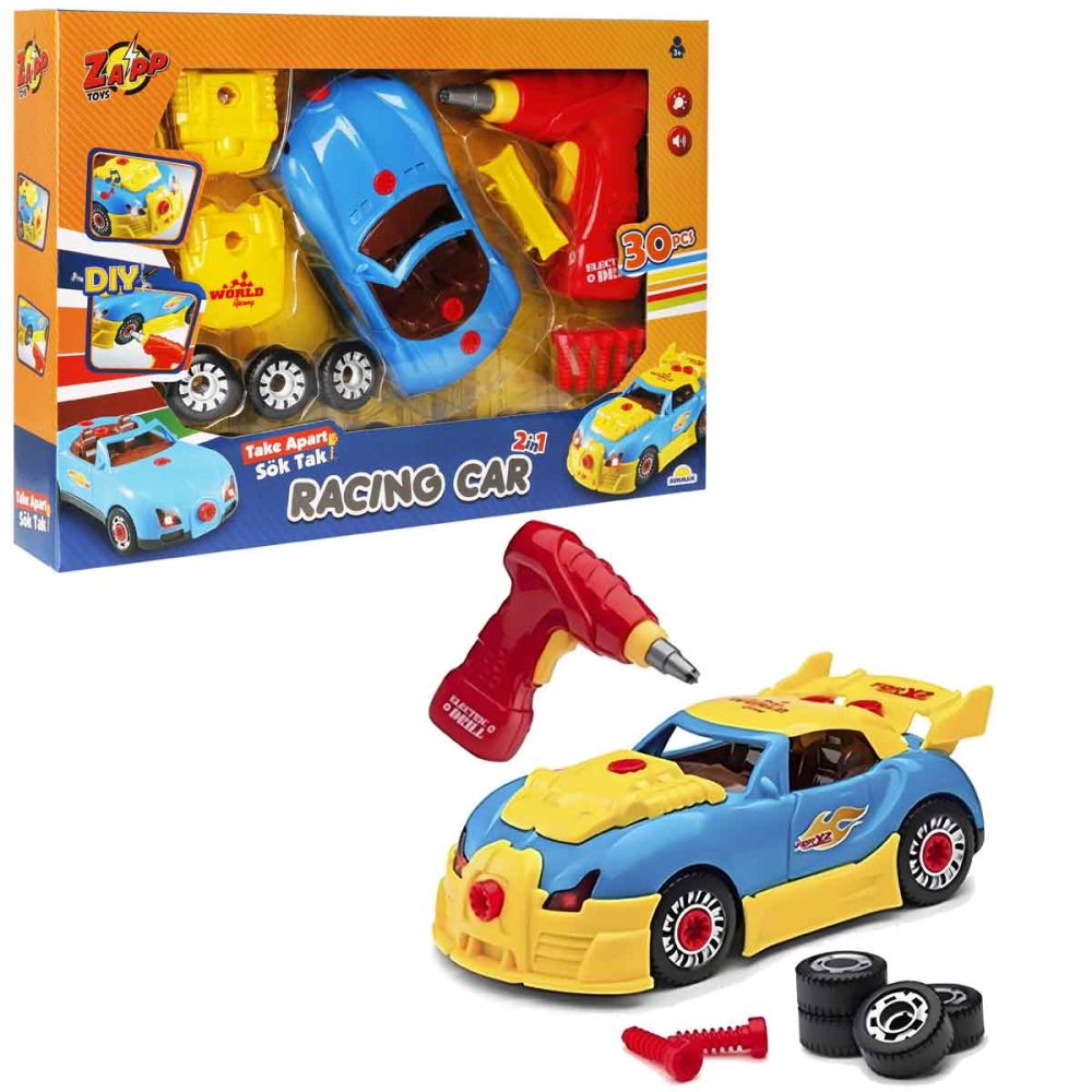 Комплект за сглобяване на спортна количка, Zapp Toys, 30 части