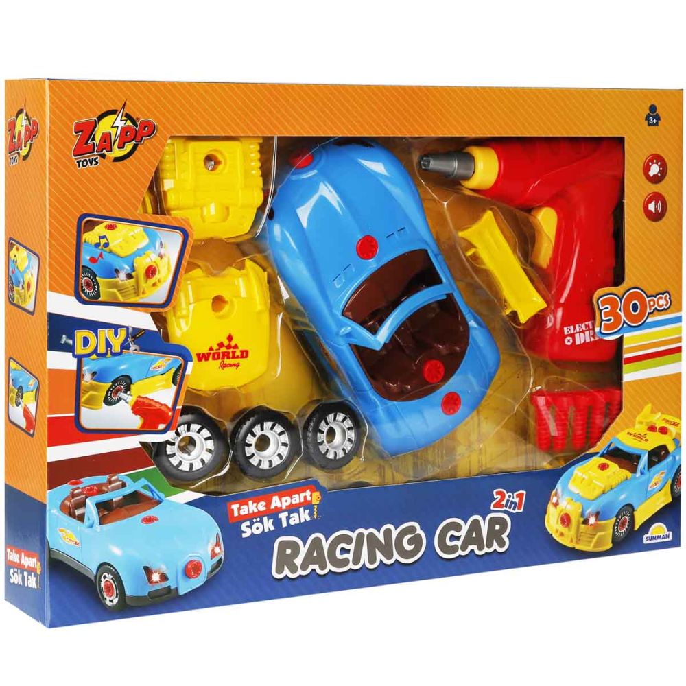 Комплект за сглобяване на спортна количка, Zapp Toys, 30 части
